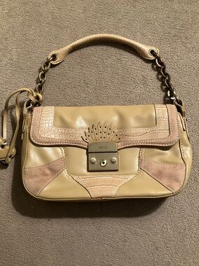 Mango Tan Medium Size Shoulder Bag with Chain Handle